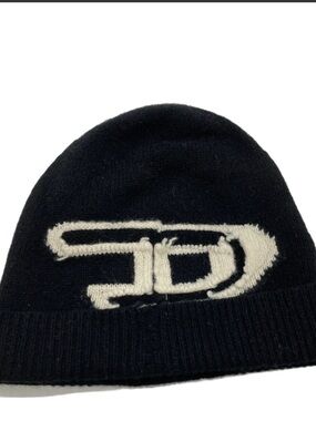 Diesel Men K-Peel Bigd Logo Wool Beanie D Logo Luxury Casual Streetwear Italian